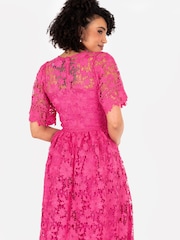 Lovedrobe Lace V-Neck Midaxi Dress With Trim Details - Image 3 of 5