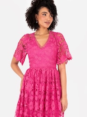 Lovedrobe Lace V-Neck Midaxi Dress With Trim Details - Image 5 of 5