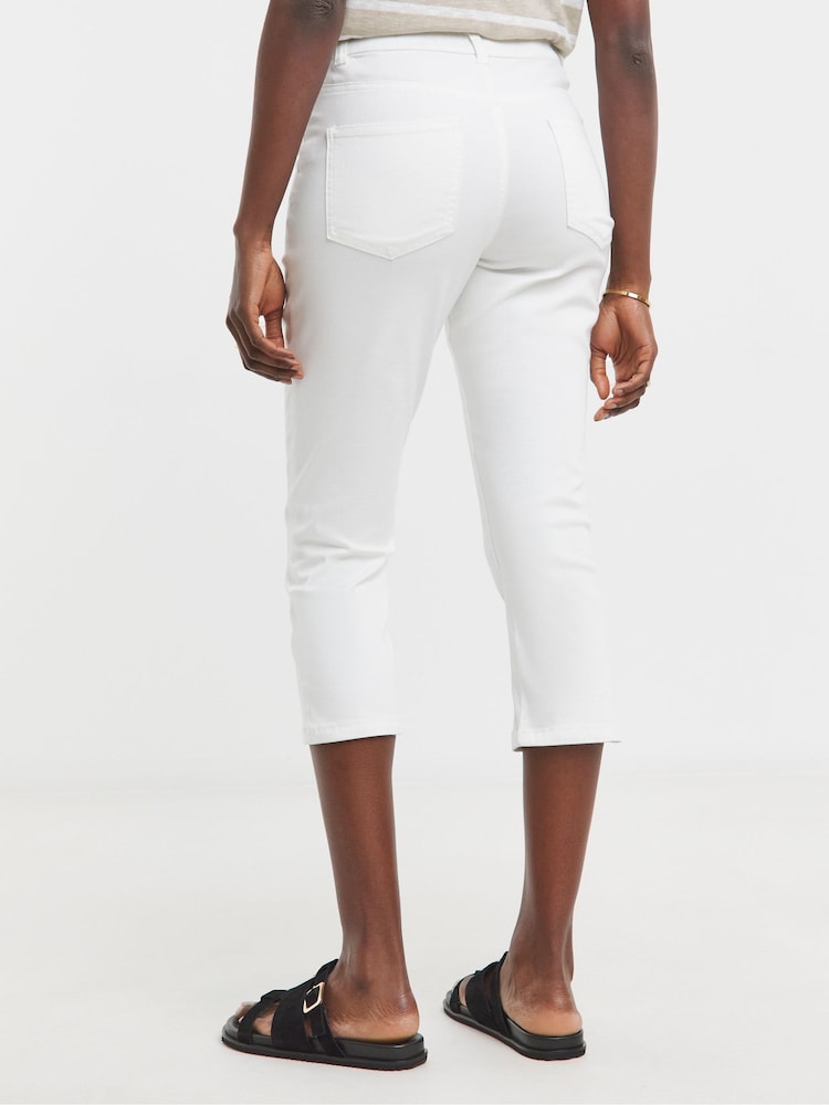 JD Williams White 24/7 Crop Jeans - Image 2 of 4