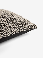 Monochrome 43 x 43cm Two Tone Plait Textured Cushion - Image 5 of 5