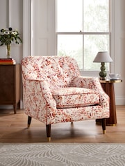 Nina Campbell Rust Brown Autumn Leaves Walton Accent Chair - Image 1 of 8