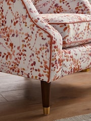 Nina Campbell Rust Brown Autumn Leaves Walton Accent Chair - Image 2 of 8