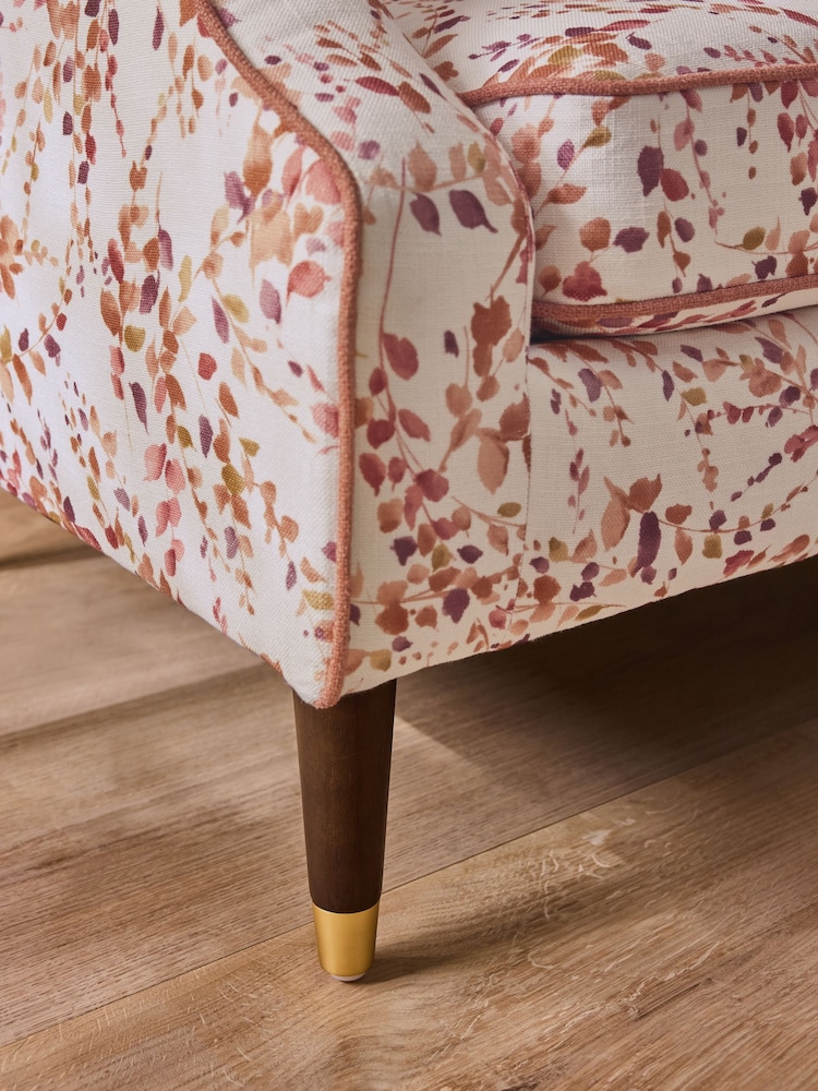 Nina Campbell Rust Brown Autumn Leaves Walton Small 2 Seater Sofa - Image 2 of 6