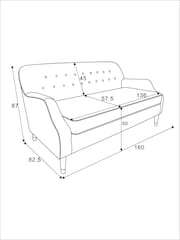 Nina Campbell Rust Brown Autumn Leaves Walton Small 2 Seater Sofa - Image 4 of 6