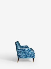 Nina Campbell Indigo Blue Midnight Leaves Walton Small 2 Seater Sofa - Image 6 of 7