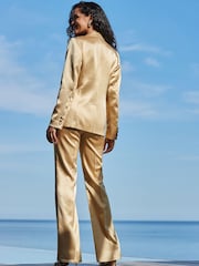 Sosandar Gold Metallic Luxe Blazer - Image 5 of 5