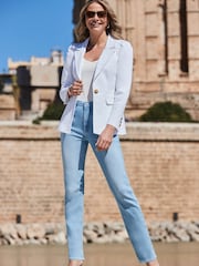 Sosandar Blue Slim Leg Jeans - Image 1 of 4