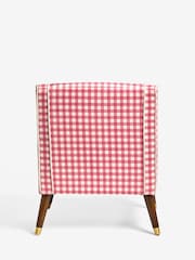 Nina Campbell Pink Bracken Gingham Check Rosebury Accent Chair - Image 8 of 9