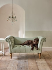 Shabby Chic by Rachel Ashwell® Sage Green Velvet Delilah Loveseat Sofa Accent Chair - Image 1 of 9