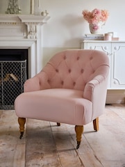 Shabby Chic by Rachel Ashwell® Blush Pink Velvet Willa Accent Chair - Image 1 of 9