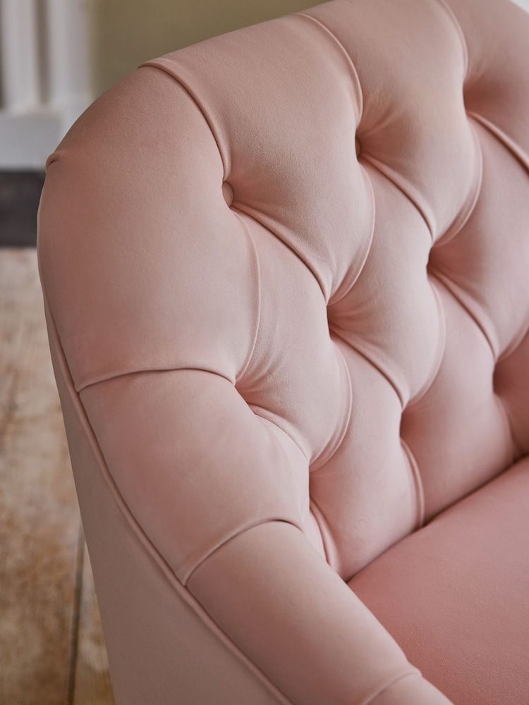 Shabby Chic by Rachel Ashwell® Blush Pink Velvet Willa Accent Chair - Image 2 of 9