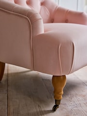 Shabby Chic by Rachel Ashwell® Blush Pink Velvet Willa Accent Chair - Image 4 of 9