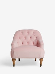 Shabby Chic by Rachel Ashwell® Blush Pink Velvet Willa Accent Chair - Image 6 of 9