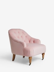 Shabby Chic by Rachel Ashwell® Blush Pink Velvet Willa Accent Chair - Image 8 of 9