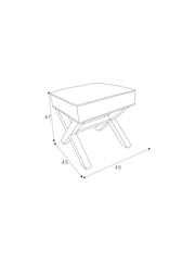 Nina Campbell Pink Bracken Gingham Check Rosebury Footstool - Image 4 of 7