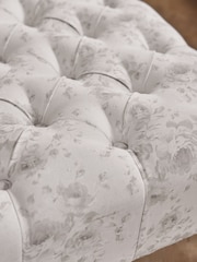 Shabby Chic by Rachel Ashwell® Dutchess Blossom Natural Willa Large Square Footstool - Image 3 of 7