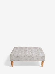 Shabby Chic by Rachel Ashwell® Dutchess Blossom Natural Willa Large Square Footstool - Image 5 of 7