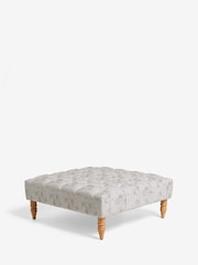 Shabby Chic by Rachel Ashwell® Dutchess Blossom Natural Willa Large Square Footstool - Image 6 of 7
