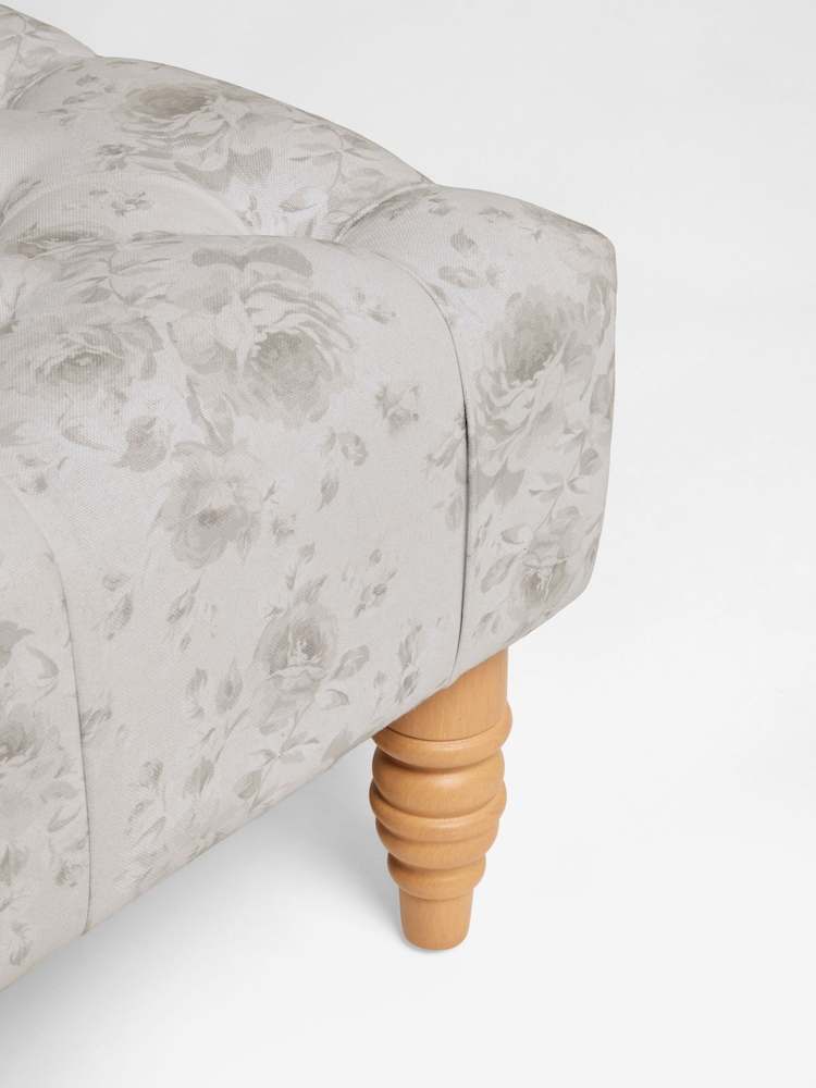 Shabby Chic by Rachel Ashwell® Dutchess Blossom Natural Willa Large Square Footstool - Image 7 of 7