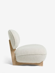 French Connection Cream Loop Boucle Jaivik Accent Chair - Image 4 of 8