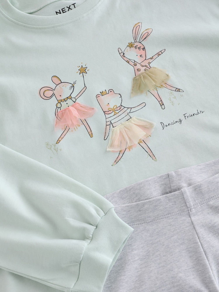 Green Pretty Bunny Fairy Long Sleeve T-Shirt and Leggings Set (3mths-7yrs) - Image 5 of 5