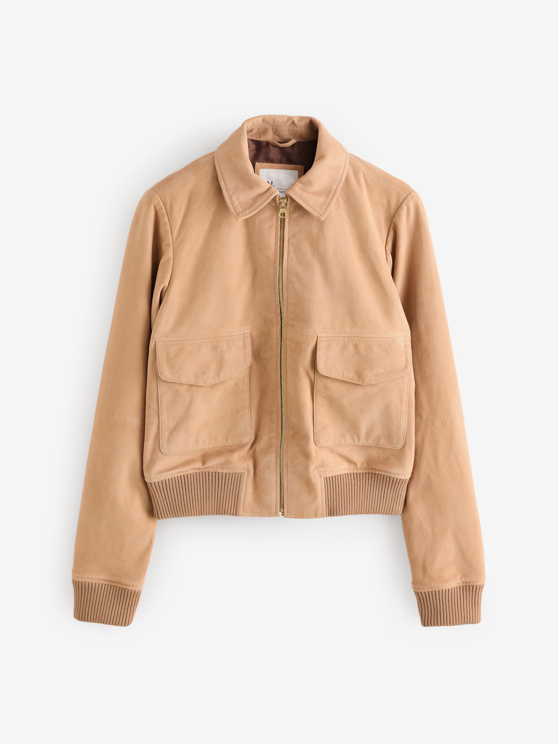 ブルゾン Vegan suede overfit collar piping line jacket jumper cream Buy Neutral Real Suede Bomber Jacket from Next USA