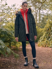 Khaki Green Elements Shower Resitant Parka Jacket - Image 2 of 9