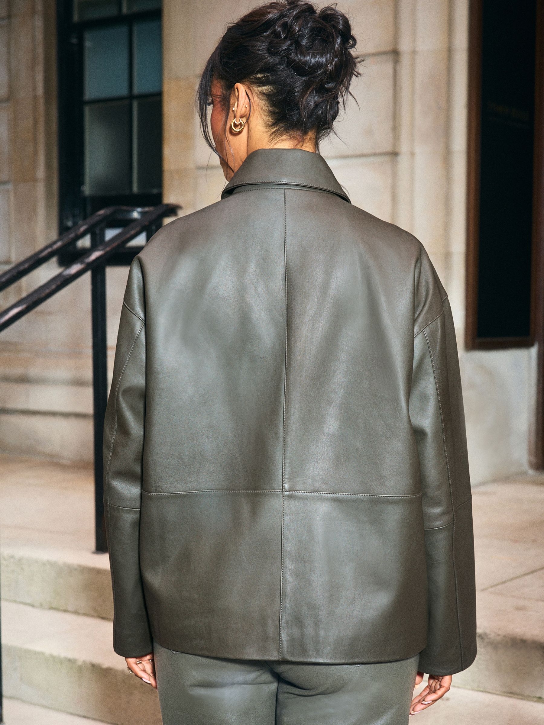 【超目玉】 Premium N. Green Khaki Buy Genuine Next from Jacket Leather Clothing