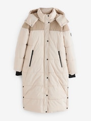 Colour block neutro - Abrigo acolchado impermeable de Elements - Imagen 7 de 8