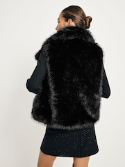 Black Faux Fur Gilet - Image 2 of 5