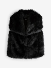 Black Faux Fur Gilet - Image 4 of 5
