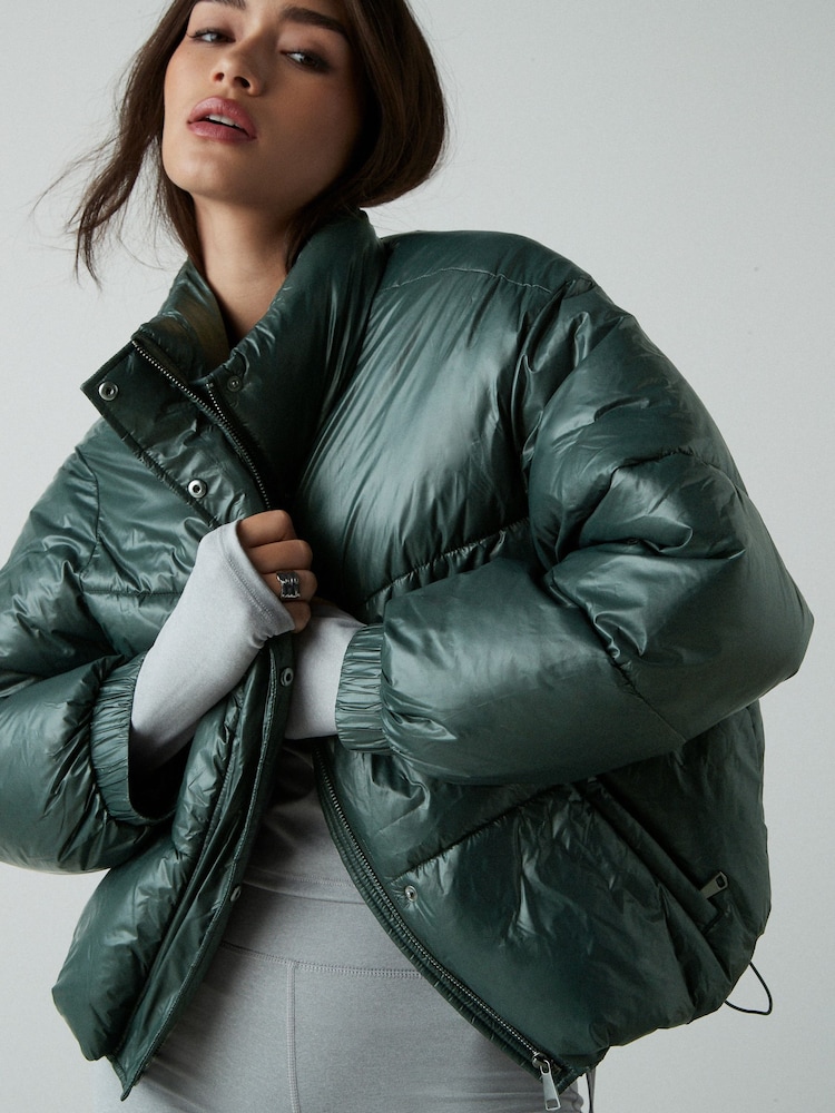 Green Shower Resistant Padded Jacket - Image 1 of 11