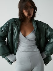 Green Shower Resistant Padded Jacket - Image 3 of 11