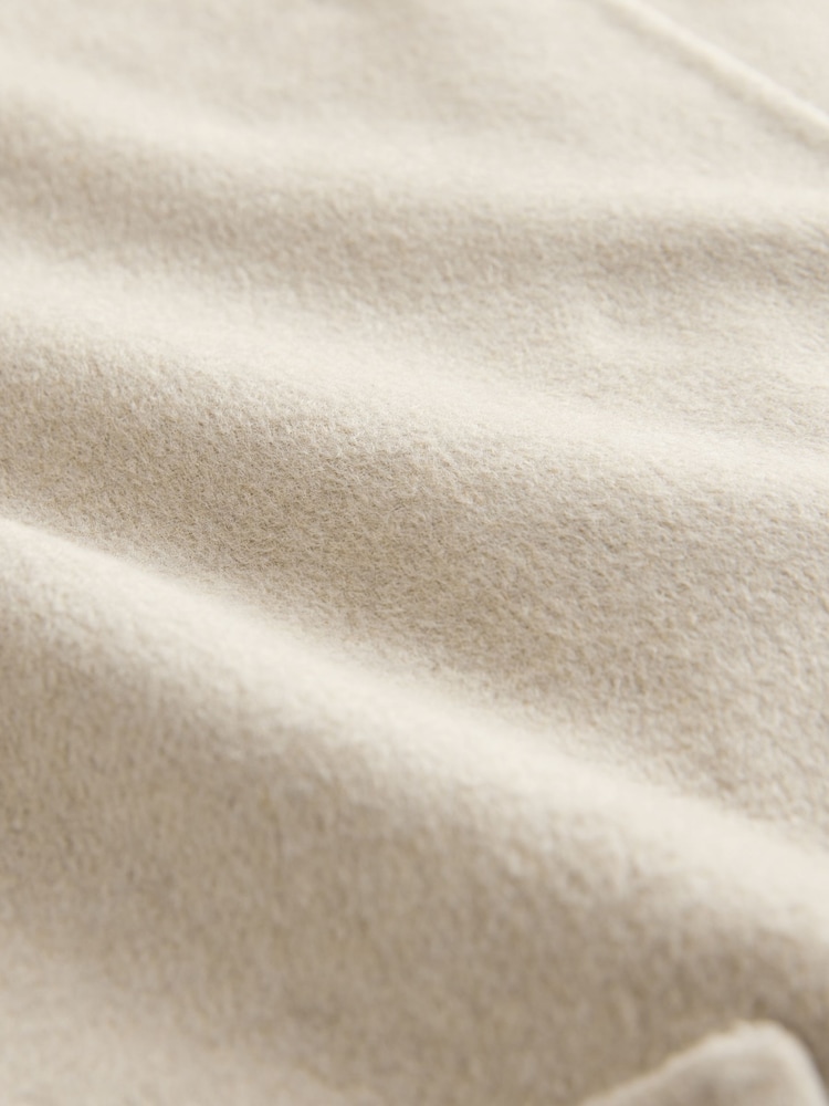 Cream Premium Handsewn Wool Rich Scarf Coat - Image 10 of 10
