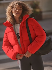 self. Red Self Padded Jacket - Image 1 of 8