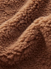Marron fauve - Veste Teddy en imitation peau de mouton - Image 8 de 9