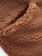 Marron fauve - Veste Teddy en imitation peau de mouton - Image 9 de 9