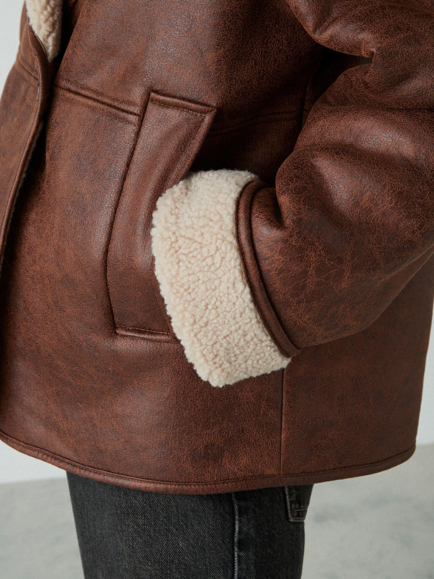 Buy Tan Brown Aviator Jacket from Next Luxembourg