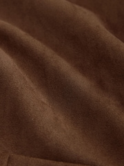 Chocolate Brown Faux Suede Fringed Jacket - Image 8 of 8