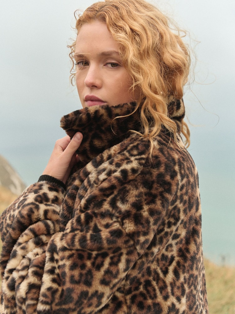 leopard print leo mantel asos