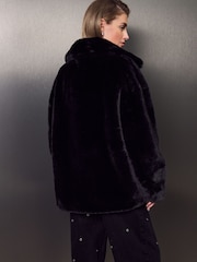 Black Faux Fur Coat - Image 3 of 7