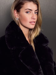 Black Faux Fur Coat - Image 4 of 7