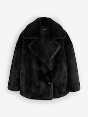 Black Faux Fur Coat - Image 5 of 7