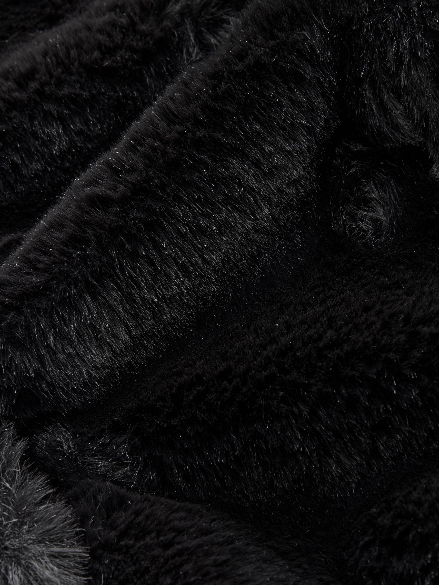 Buy Black Faux Fur Coat from Next Luxembourg