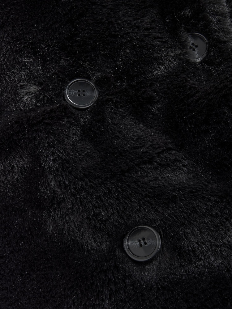 Black Faux Fur Coat - Image 7 of 7
