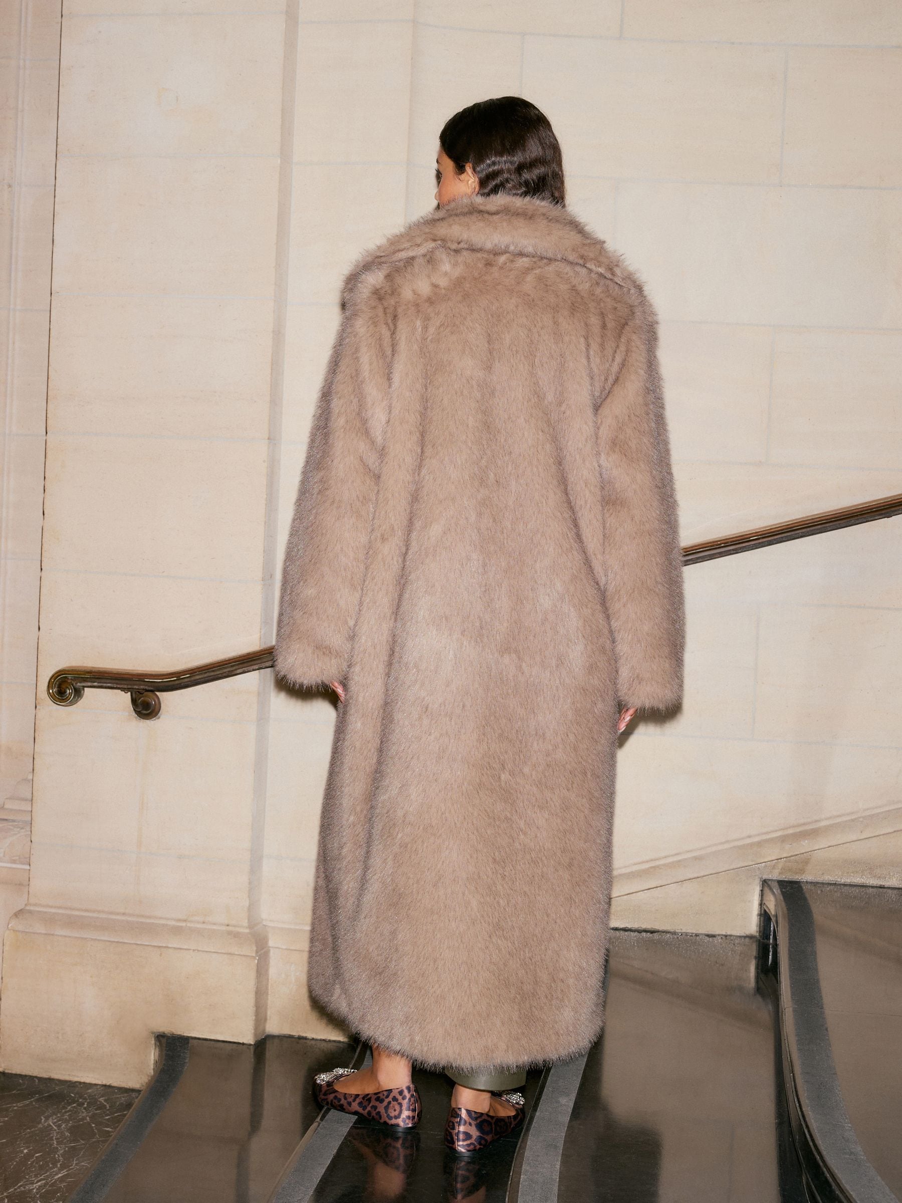 Buy Natural Long Faux Fur Coat from Next Luxembourg