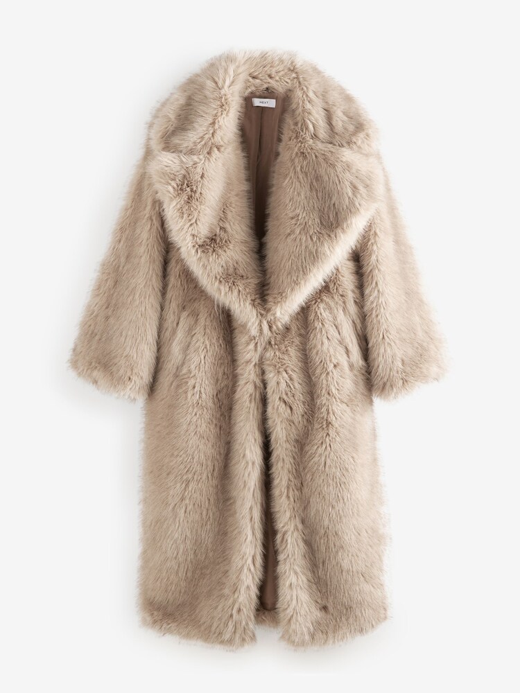 Buy Natural Long Faux Fur Coat from the Next UK online shop