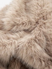 Natural Long Faux Fur Coat - Image 6 of 8