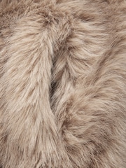 Natural Long Faux Fur Coat - Image 7 of 8