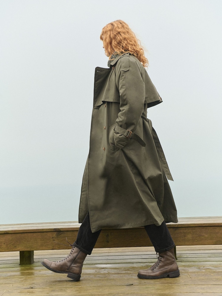 Buy Khaki Green Premium Padded Padded Trench Coat from Next Ireland